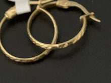 Load image into Gallery viewer, New Real 18K Saudi Gold Small Hoops Loops Earrings - Rafant