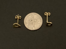 Load image into Gallery viewer, New Real 18K Saudi Gold Small Stud D Earrings - Rafant