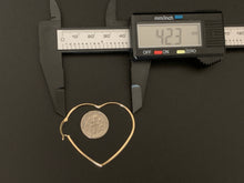 Load image into Gallery viewer, 18K Gold Heart Hoops Loops Earrings Large 3.36 grams - Rafant