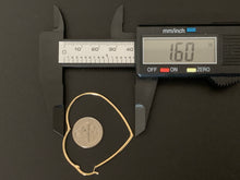 Load image into Gallery viewer, 18K Gold Heart Hoops Loops Earrings Large 3.36 grams - Rafant