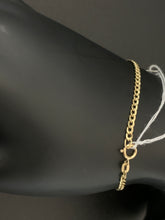 Load image into Gallery viewer, New Real 18k Saudi Gold Curb Link Chain Bracelet Size 7" - Rafant