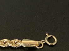 Load image into Gallery viewer, New Real 18K Saudi Gold Rope Chain Bracelet Size 7.5 - Rafant