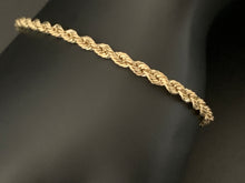 Load image into Gallery viewer, New Real 18K Saudi Gold Rope Chain Bracelet Size 7.5 - Rafant