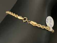 Load image into Gallery viewer, New Real 18K Saudi Gold Rope Chain Bracelet Size 7.5 - Rafant