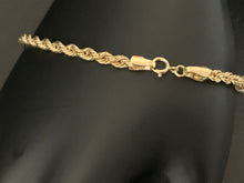 Load image into Gallery viewer, New Real 18K Saudi Gold Rope Chain Bracelet Size 7.5 - Rafant