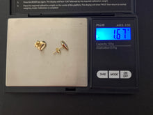Load image into Gallery viewer, New Authentic 18K Saudi Gold Puffed Heart Stud Earrings Small - Rafant