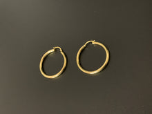Load image into Gallery viewer, New Real 18K Japan Gold Loops Hollow Hoops Earrings Item184 - Rafant