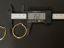 Load image into Gallery viewer, New Real 18K Japan Gold Loops Hollow Hoops Earrings Item184 - Rafant
