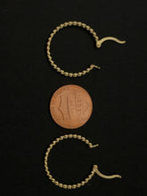 Load image into Gallery viewer, New Real 18K Japan Gold Beaded Bubble Hoops Loops Earrings - Rafant