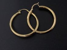 Load image into Gallery viewer, New Real 18K Japan Gold Hoops Loops Hollow Earrings Item190 - Rafant