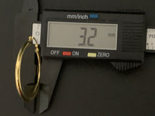 Load image into Gallery viewer, New Real 18K Japan Gold Hoops Loops Hollow Earrings Item190 - Rafant