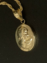 Load image into Gallery viewer, 18K Saudi Gold Necklace 18" Chain w/Woman Lady Pendant Small 1.71 grams - Rafant