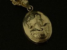 Load image into Gallery viewer, 18K Saudi Gold Necklace 18" Chain w/Woman Lady Pendant Small 1.71 grams - Rafant