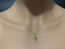 Load image into Gallery viewer, 18K Saudi Gold Necklace 18" Chain w/Woman Lady Pendant Small 1.71 grams - Rafant