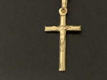 Load image into Gallery viewer, 18K Gold Necklace 18 inches Chain Cross Pendant - Rafant