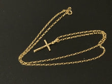 Load image into Gallery viewer, 18K Gold Necklace 18 inches Chain Cross Pendant - Rafant