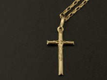 Load image into Gallery viewer, 18K Gold Necklace 18 inches Chain Cross Pendant - Rafant