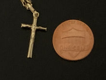 Load image into Gallery viewer, 18K Gold Necklace 18 inches Chain Cross Pendant - Rafant