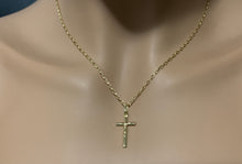 Load image into Gallery viewer, 18K Gold Necklace 18 inches Chain Cross Pendant - Rafant