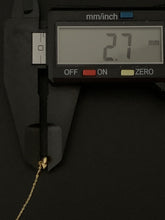 Load image into Gallery viewer, 18K Saudi Gold Tictac Threader Heart Earrings Dainty Tiny Very Lightweight - Rafant