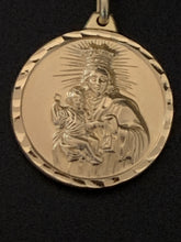 Load image into Gallery viewer, New Real 18K Saudi Gold Necklace Curb 18" Chain Jesus Christ Round Pendant - Rafant