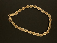 Load image into Gallery viewer, New Real 18K Saudi Gold Rope Chain Bracelet Size 7" - Rafant