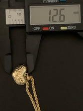 Load image into Gallery viewer, New Real 18K Saudi Gold Necklace 18" Rope Chain w/ Puffed Heart Pendant - Rafant