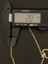 Load image into Gallery viewer, 18K Saudi Gold Necklace 18" Cable Chain Open Heart Pendant - Rafant