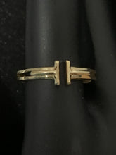 Load image into Gallery viewer, New Real 18K Saudi Gold Double Bar Ring Size 7 - Rafant