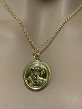 Load image into Gallery viewer, New Real 18K Saudi Gold Necklace 18" Rolo Chain w/ Woman Lady Pendat Item215 - Rafant