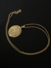 Load image into Gallery viewer, New Real 18K Saudi Gold Necklace 18" Rolo Chain w/ Woman Lady Pendat Item215 - Rafant