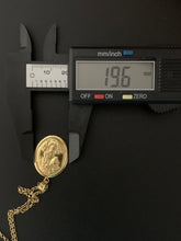 Load image into Gallery viewer, New Real 18K Saudi Gold Necklace 18" Rolo Chain w/ Woman Lady Pendat Item215 - Rafant