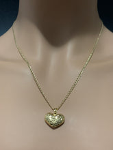Load image into Gallery viewer, 18K Gold Necklace 20" Chain with Puffed Heart Pendant Item216 - Rafant