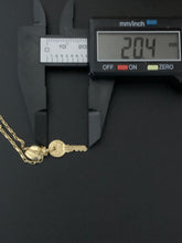Load image into Gallery viewer, New Real 18K Saudi Gold Necklace 18" Cable Chain w/Heart Key Pendants Item214 - Rafant