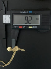 Load image into Gallery viewer, New Real 18K Saudi Gold Necklace 18" Cable Chain w/Heart Key Pendants Item214 - Rafant