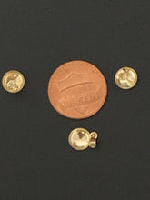 Load image into Gallery viewer, New Real 18K Saudi Gold Set Round Circle Earrings and Pendant Tiny, Dainty, Small - Rafant