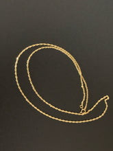 Load image into Gallery viewer, New Real 18K Saudi Gold Necklace Rope Chain 17.25" - Rafant