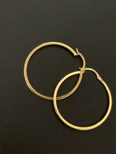 Load image into Gallery viewer, New Real 18K Japan Gold Hoops Loops Earrings Item#251 - Rafant