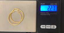 Load image into Gallery viewer, New Real 18K Japan Gold Hoops Loops Earrings Item250 - Rafant