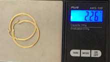 Load image into Gallery viewer, New Real 18K Japan Gold Hoops Loops Earrings Item249 - Rafant