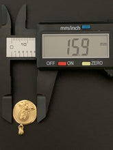 Load image into Gallery viewer, New Real 18K Saudi Gold Jesus Christ Mother Mary Round Pendant - Rafant