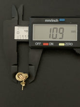 Load image into Gallery viewer, New Real 18K Saudi Gold Tricolor White Yellow Rose Gold Knot Stud Earrings - Rafant