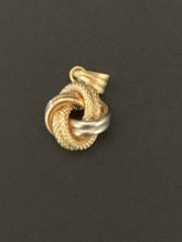 Load image into Gallery viewer, New Real 18K Saudi Gold Knot Tricolor White Gold Rose Gold Pendant - Rafant