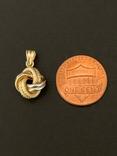 Load image into Gallery viewer, New Real 18K Saudi Gold Knot Tricolor White Gold Rose Gold Pendant - Rafant