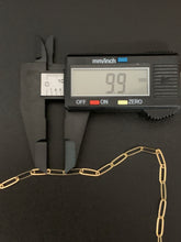 Load image into Gallery viewer, New Real 18K Saudi Gold Paperclips Chain Link Necklace 17.50" - Rafant