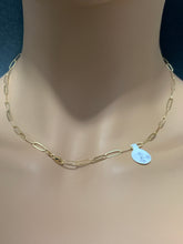 Load image into Gallery viewer, New Real 18K Saudi Gold Paperclips Chain Link Necklace 17.50" - Rafant