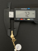 Load image into Gallery viewer, New Real 18K Saudi Gold Necklace 18" Mirror Chain with Heart Key Pendant Item#264 - Rafant