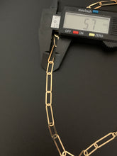 Load image into Gallery viewer, New Real 18K Japan Gold Paperclips Chain Link Necklace 18" - Rafant