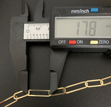 Load image into Gallery viewer, New Real 18K Japan Gold Paperclips Chain Link Necklace 18" - Rafant