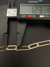 Load image into Gallery viewer, New Real 18K Japan Gold Paperclips Chain Link Necklace 18" - Rafant